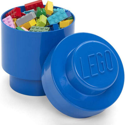 Okrugla kutija sa poklopcem LEGO® 12x18x12cm plava 4030