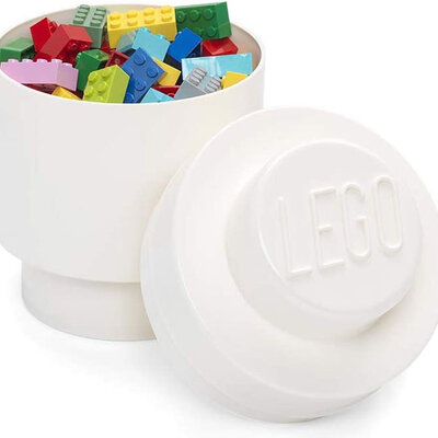 Okrugla kutija sa poklopcem LEGO® 12x18x12cm bela 4030