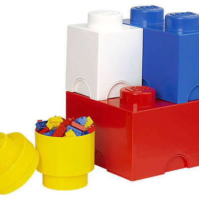 Set od 4 LEGO® kutije za odlaganje crvena, žuta, plava i bela 4015
