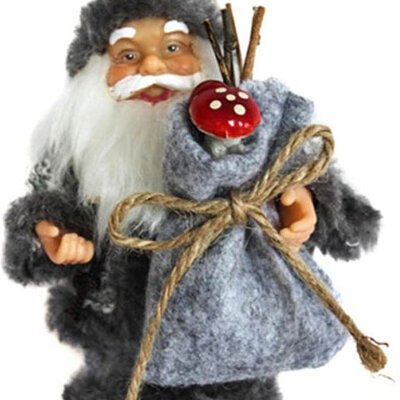 Set figurica 13 cm 6 kom Deco Santa Grey