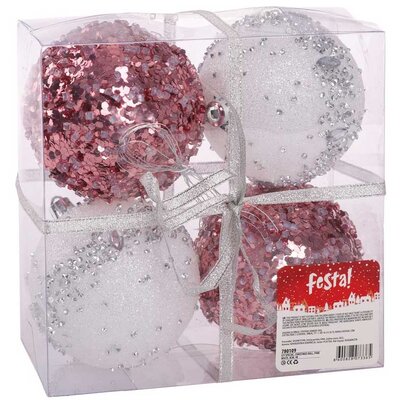 Ukrasi za novogodišnju jelku Kugle Icy Special 8cm 4kom. RB