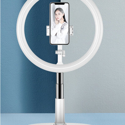 Selfi stalak sa LED svetlom Ring stand white