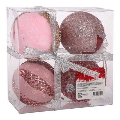Ukrasi za novogodišnju jelku Kugle Icy Foam 8cm 4kom. TR