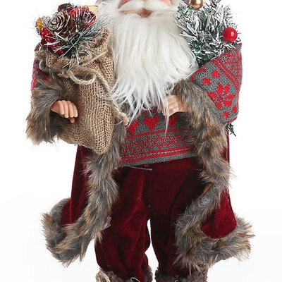 Deda Mraz Figura Visine 45 cm Deco Santa Red