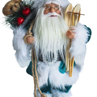 Deda Mraz Figura Visine 30 cm Deco Santa Blue