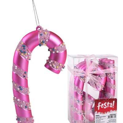 Ukrasi za novogodišnju jelku u obliku lizalice 6kom. 13cm