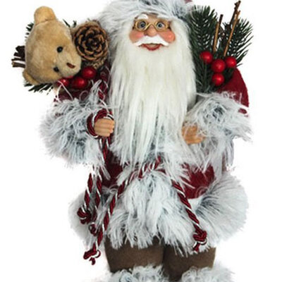 Novogodišnja figura Deda Mraz Deco Santa Red 30 cm