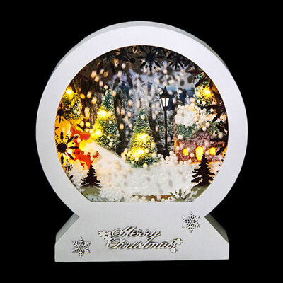 Novogodišnja dekoracija sa LED svetlom Merry Christmas 20cm