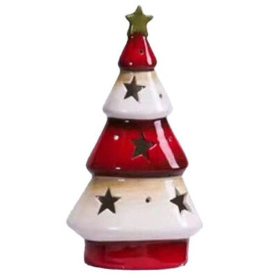 Novogodišnja i božićna dekoracija Keramička figurica Jelka 18cm