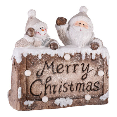 Novogodišnja i božićna dekoracija sa LED svetlom 35cm Merry Christmas