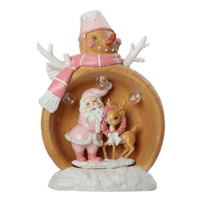 Novogodišnja i božićna dekoracija Figurica sa LED svetlom 21.5cm Sneško Irvas Deda Mraz