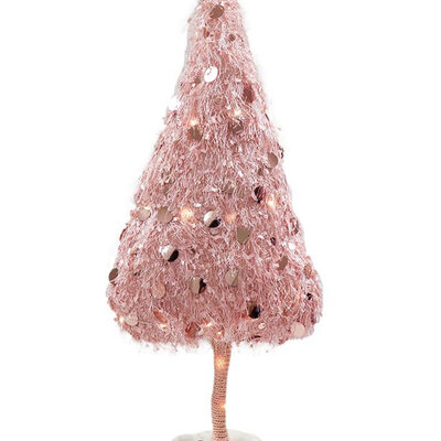 Svetlucava roze jelka u saksiji 70 cm