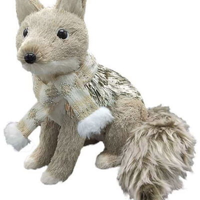 Yule novogodišnja dekoracija lisica 23 cm
