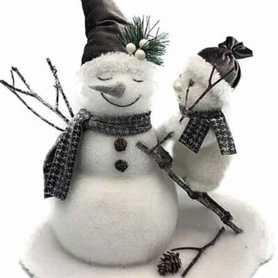 Joy novogodišnja dekoracija Sneško Belić i Junior 48 cm