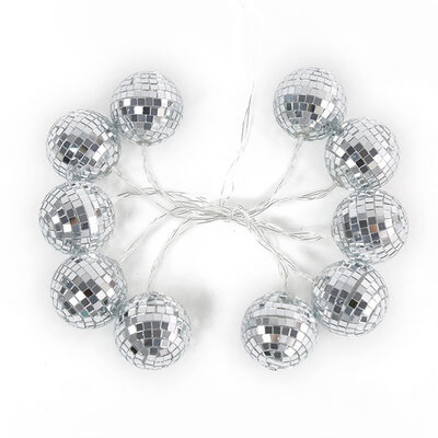 Festa Novogodišnje lampice na baterije srebrne Disko Kugle 10LED