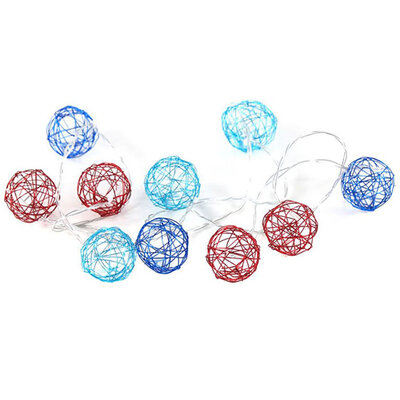Festa Novogodišnje lampice na baterije Šarene metalne kugle 10LED