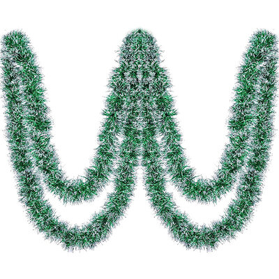 Novogodišnja dekoracija zeleno-bela girlanda 270 cm