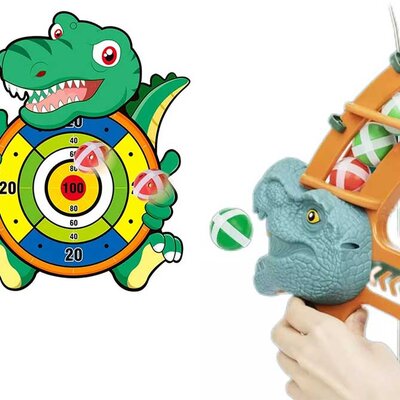 Dečiji pikado sa čičak lopticama i ispaljivačem