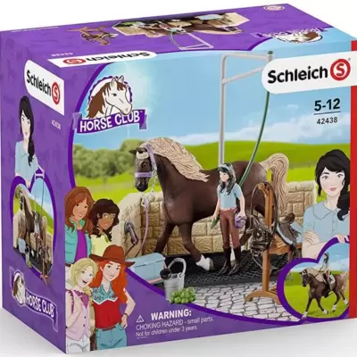 Schleich figurice Domaće životinje - Konji - Kupanje konja sa Emili i Lunom 42438
