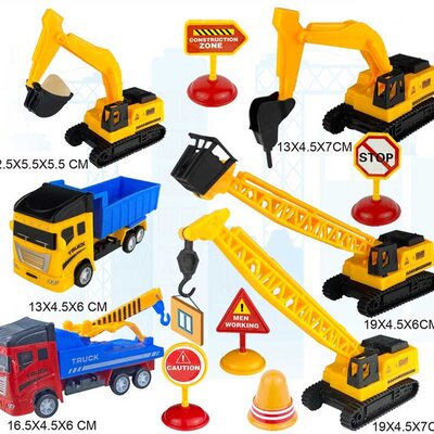 Građevinska vozila i mašine Komplet sa saobraćajnim znakovima 587143