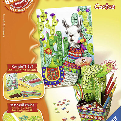 Mozaik za decu Kutija za olovke Kaktus i slika Lama Ravensburger 18351