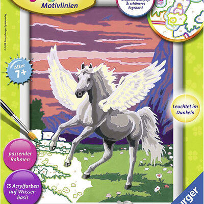 Ravensburger Bojanka po brojevima + akrilne boje Pegaz 27791