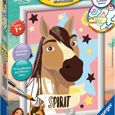 Ravensburger Bojanka po brojevima + akrilne boje Konj Spirit 28471