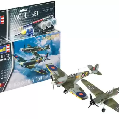 Revell Komplet za sklapanje borbenih aviona Messerschmitt Bf109G-10 i Spitfire Mk.V 1:72 63710