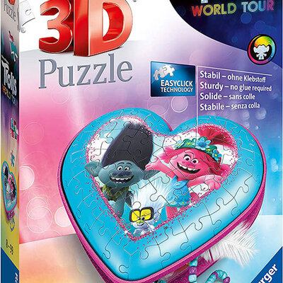 Ravensburger Napravi sam Srce Trolls - Kutija za sitnice od puzli 11232