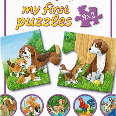 Ravensburger Moje prve Puzzle slagalica 9x2 dela Životinje sa mladuncima 03123