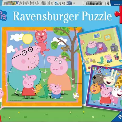 Pepa Prase Puzzle slagalica 3x49 delova Ravensburger 05579