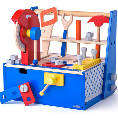 WOODY Igračka - Nasmejani alat u drvenoj kutiji  91935