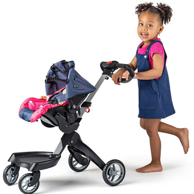 WOODY Multifunkcionalna kolica za lutke sa autosedištem Chichi Cats 91519