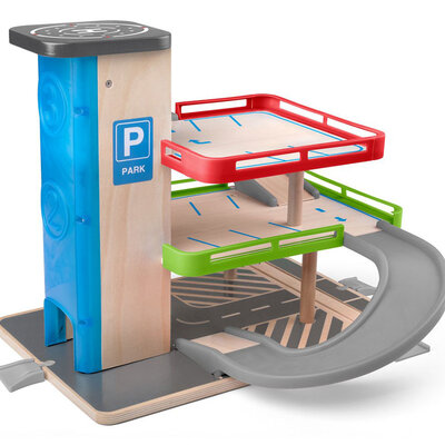 WOODY Garaža za automobilčiće sa liftom 91847