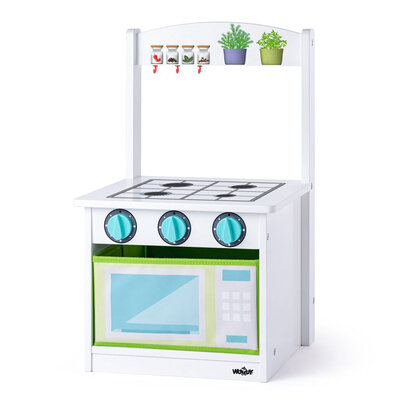 WOODY Drvena kuhinjica i stolica sa prostorom za odlaganje 90259