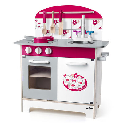 WOODY Drvena kuhinjica sa priborom Chichi Cats 91781