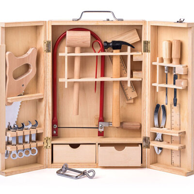 WOODY Dečja igračka - Metalni alat u velikoj kutiji 91931