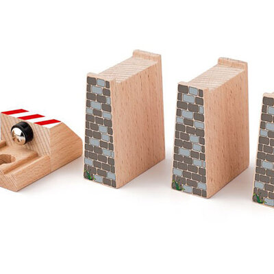 WOODY Delovi za drvenu prugu 6 komada 91814