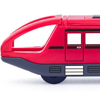 WOODY Delovi za drvenu prugu - Lokomotiva za brzi voz crvena 91908