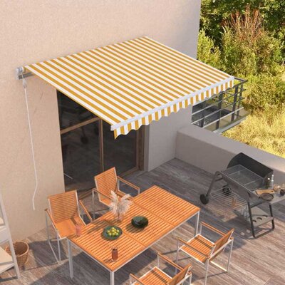 Tenda za montažu na zid ili plafon Žuto Bela 3x2m