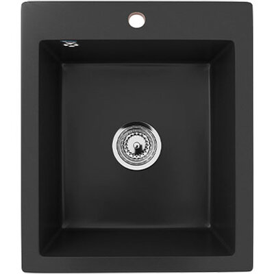 Granitna sudopera sa sifonom Ulgran U404-334 četvrtasta ultra crna
