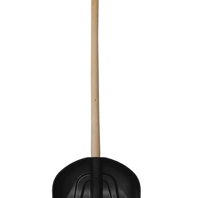 Plastična crna lopata za sneg L35 Eko sa drškom