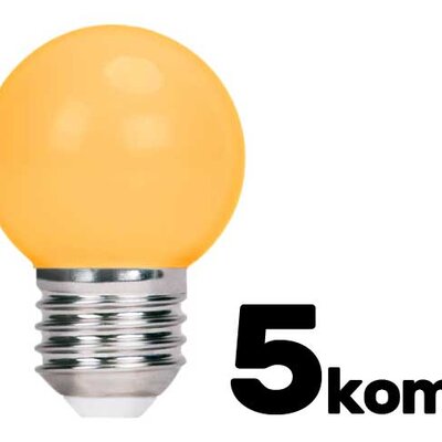 Pet LED sijalica Žuta 2W E27