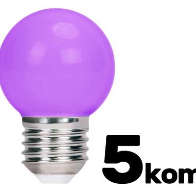 Pet LED sijalica Ljubičasta 2W E27