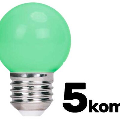 Pet LED sijalica Zelena 2W E27