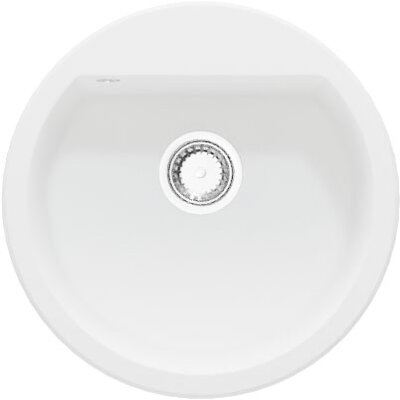 Okrugla granitna sudopera sa sifonom SanDonna Premium Lena u beloj boji