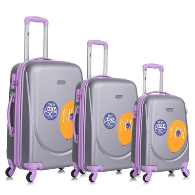 Tvrdi Putni Koferi Empire Monaco Komplet Od 3 ABS Grey Kofera