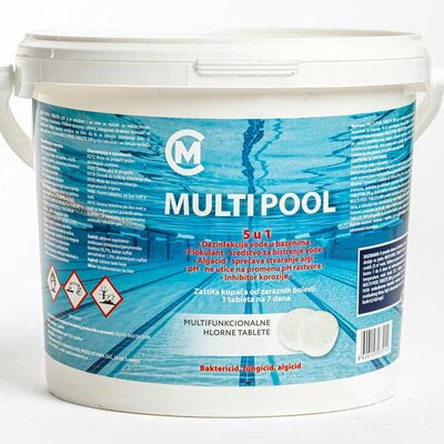 Multi Pool 200g Tablete za tretman vode u bazenima 5u1 3kg MCom