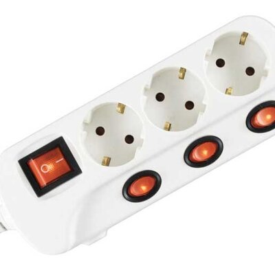 Produžni kabl sa prekidačima 1.5m 3.5kW NVK03K/WH