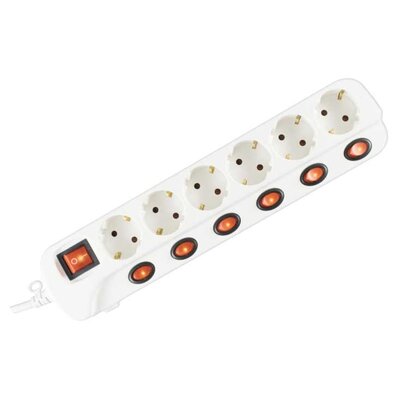 Produžni kabl sa prekidačima 1.5m 3.5kW NVK06K/WH